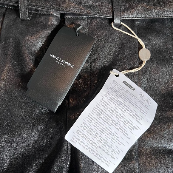 Saint Laurent Leather Bermuda Shorts – Black – EU 40 – NWT - Picture 3 of 11